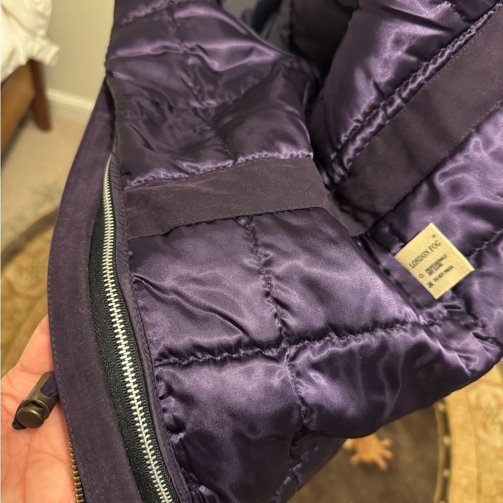 London Fog Women's Deep Purple Trench - Picture 7 of 7